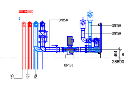 pump station cross section view